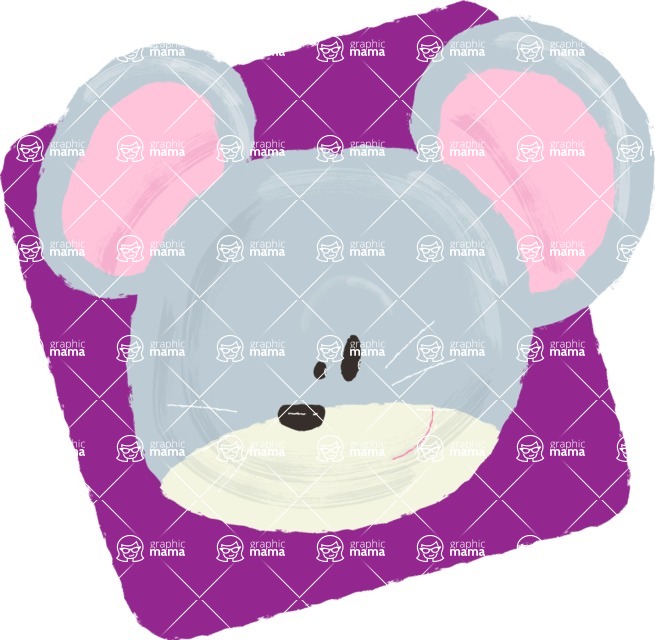 Cartoon Animal PNG Clipart - Cute Mouse Watercolor Avatar